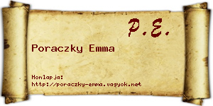 Poraczky Emma névjegykártya